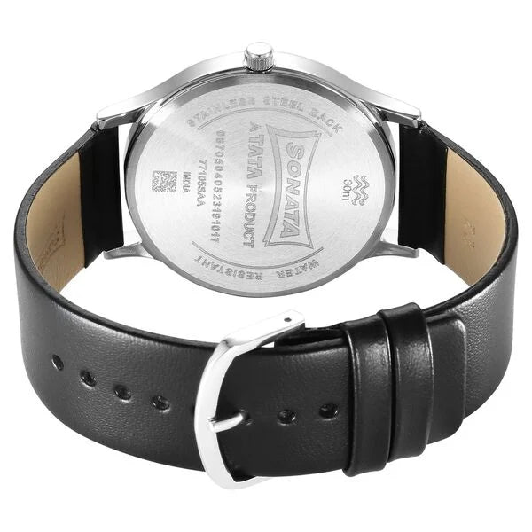 SON 77105SL12W TRNDZ SONATA GENTS WATCH SON 77105SL12W TRNDZ SONATA GENTS WATCH